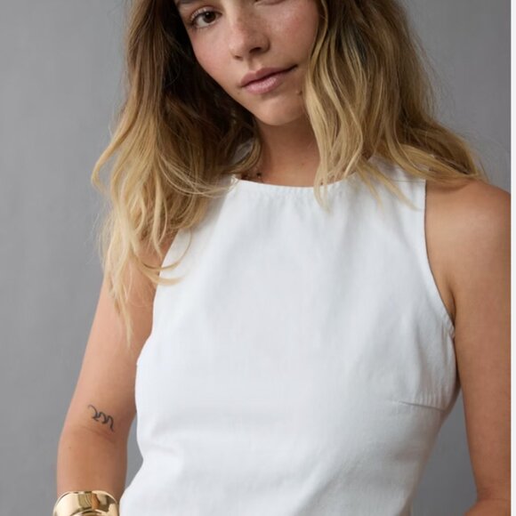 AE denim open back shirt - Picture 4 of 4